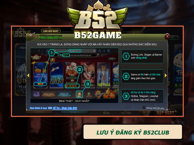 Lưu ý cần nắm rõ khi đăng ký tài khoản tại B52club