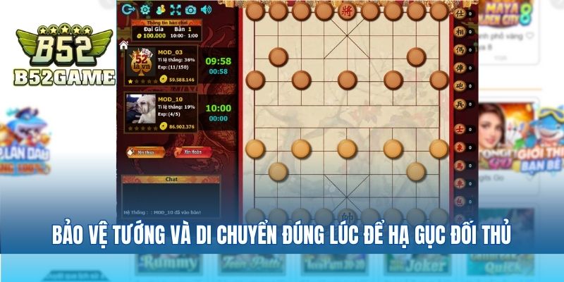 Bảo vệ tướng và di chuyển đúng lúc để hạ gục đối thủ