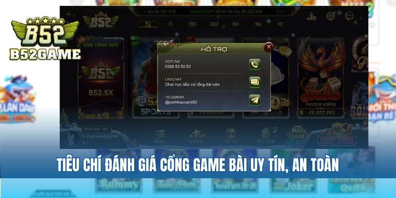 Tiêu chí đánh giá cổng game bài uy tín, an toàn