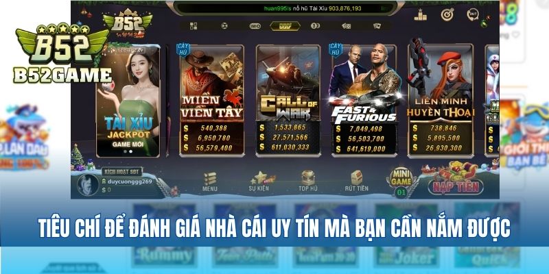 Tiêu chí để đánh giá nhà cái uy tín mà bạn cần nắm được