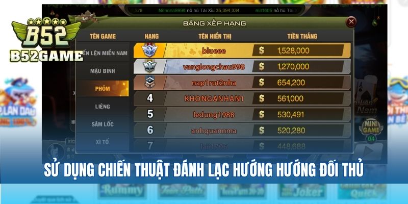 Sử dụng chiến thuật đánh lạc hướng hướng đối thủ